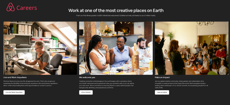 Imagen con ejemplo de Inbound Recruiting de Airbnb
