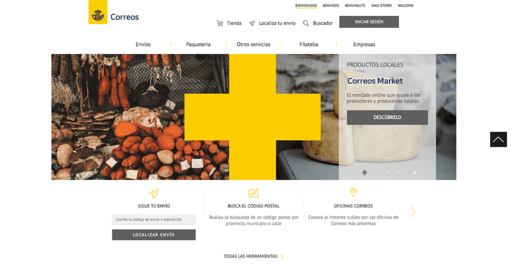 Imagen con ejemplo de Correos