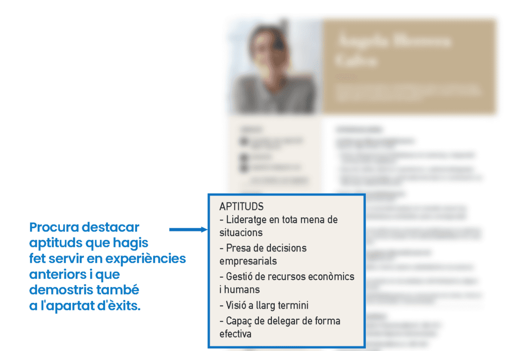 Imatge: currículum i habilitats de lideratge