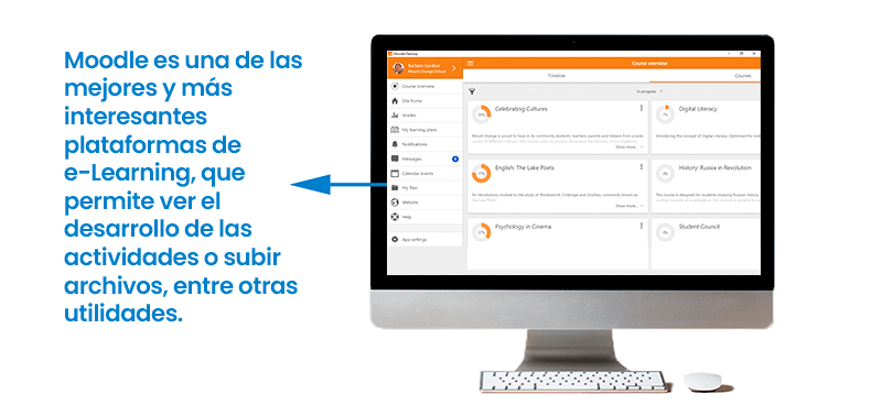 Imagen con la Herramienta moodle e-learning para la gestión de Recursos humanos