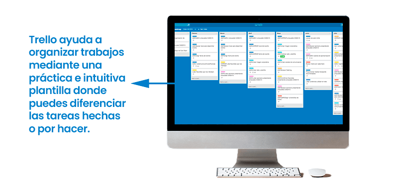 Imagen con la herramienta de Trello para organizar la gestión de Recursos humanos