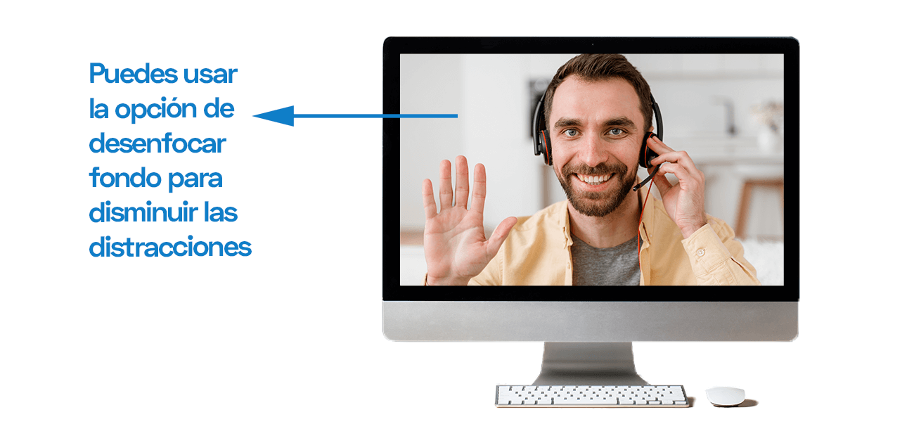 Ejemplo 2: Desenfocar el fondo en una videollamada