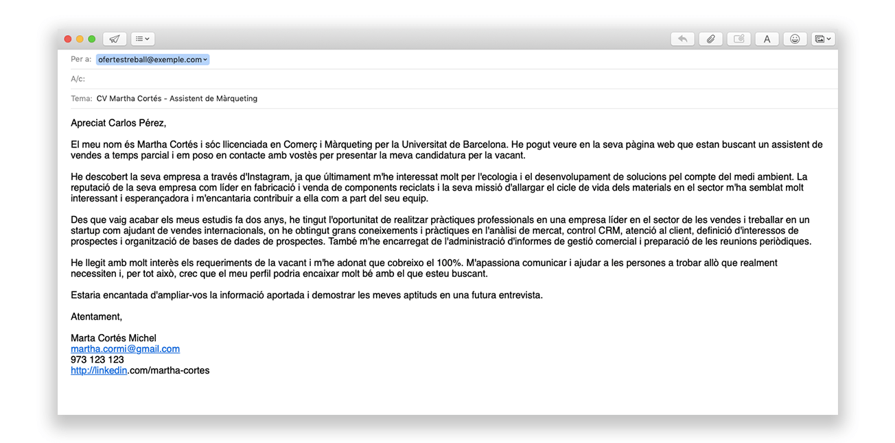 Imatge de com fer una Carta al e-mail