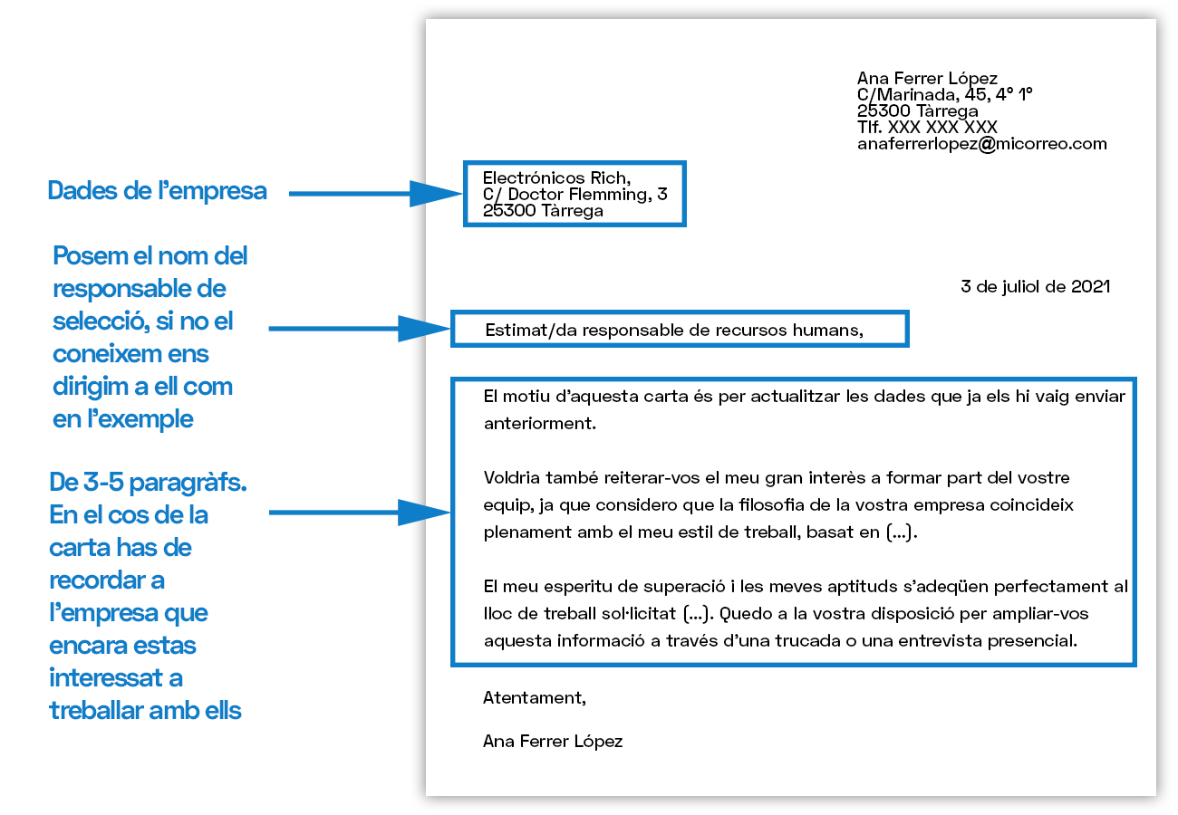 Imatge de com fer una Carta de presentació recordatori